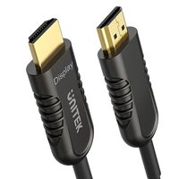 Unitek Ultra Pro Y-C1030BK - Glasfaser-HDMI-2.0-Kabel (20 m, HDR, Full HD, 2K, 4K 60 Hz, 3D Ethernet, ideal für PlayStation, Xbox, TV, PC)