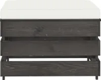 vidaXL Modulare Ottomane mit Kissen Grau Imprägniertes Holz