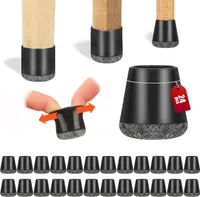 Stuhlsocke Stuhlsocke Stuhlbeinschoner Stuhlhusse Stuhlbeinkappen mit Filz 24 Stk