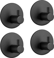 4xEdelstahl Handtuchhaken Selbstklebend Handtuchhalter Kleiderhaken Ohne Bohren 