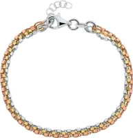 Armband aus tricolorem 925er Sterlingsilber