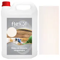 Bílá lazura na dřevo v exteriéru na vodní bázi 5 L Flexol