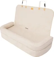 Hundeautositz, Hundebox, Hundebett, Transportboxen, Rückbank, Hundedecke, Hundekörbchen, Katzenbett, für kleine Hunde, 135 x 45 cm, Beige Skaj