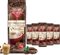 HEARTS Cappuccino mit feiner Kakaonote 5 x 1kg Großpackung