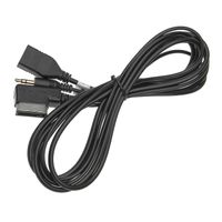 vhbw AUX USB Audio Y-Adapter Kabel KFZ Radio kompatibel mit Audi A1, A3, A4, A5, A6, A8, Q5, Q7, TT, MMI 3G-System 2006+ Auto, Autoradio