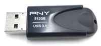 PNY Attache 4 - 512 GB - USB Typ-A - 3.2 Gen 1 (3.1 Gen 1) - 80 MB/s - Ohne Deckel - Schwarz