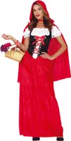 Rotkäppchen Damen Kostüm, Größe: 38 - 40 (M) Farbe: Rot
