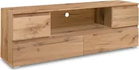 TV-Lowboard Fernsehtisch Rack Unterschrank HiFi Element Sideboard "Ravenna II" Honig-Eiche