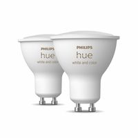 Philips Hue LED Leuchtmittel-Set White & Color Ambiance GU10 RGBW, 2 Stück Reflektor 4,3 W warmweiß-kaltweiß RGB