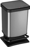 Rotho Abfalleimer 20L Paso - Treteimer Geruchsdicht - Abfallbehälter 29,3 x 26,6 x 45,7 cm - Mülleimer mit Softclose - Tretabfalleimer