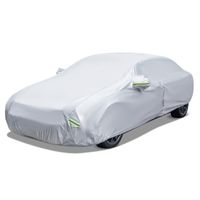 COSTWAY plachta so zipsom, taška, kryt auta odolný voči poveternostným vplyvom, UV ochrana pre osobné automobily do 479 cm
