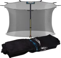 KINETIC SPORTS Trampolin Sicherheitsnetz - Ersatznetz mit Reißverschluss, Schutznetz UV-beständig, Ersatz Fangnetz für Gartentrampoline, Ø 400 cm