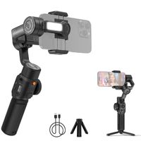 ZHIYUN SMOOTH 5S AI Handheld 3-Achsen-Gimbal-Stabilisator fuer Telefon-Vlog-Gimbal Anti-Shake Eingebautes LED-Fuelllicht mit Mini-Stativ Max. 300 g Nutzlast Ersatz fuer iPhone 15/14/13/12 Android-Smartphones