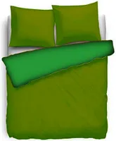 Baumwolle Wende Bettwäsche Perkal 200x200 cm + 2 Stk. 80x80 cm  Grün