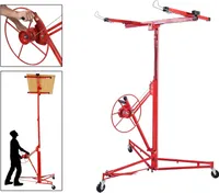 Lospitch Plattenheber klappbar XXL 350 cm + 140 cm Arbeitshoehe, 68 kg Traglast, max. 290 cm Lastarmbreite, hoehenverstellbar