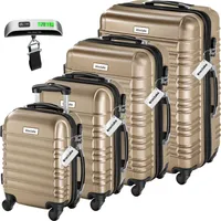 Hartschalenkoffer-Set Mila 4-teilig aus robustem ABS-Kunststoff inkl. Kofferwaage und -anhänger
