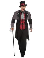 Halloween Mantel Vampir Dracula Karneval Gothic Baron Fürst Horror Herren Kostüm 52