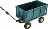 KADAX Netzgartenwagen, 97x47x40cm Gartenwagen aus pulverbeschichteten Metall