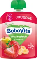 Bobovita mus jabłkowo-truskawkowy z bananem po 6 miesiącach 80 G