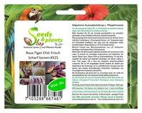 20x Rosa Tiger Chili Scharf Gemüse Pflanzen - Samen #325