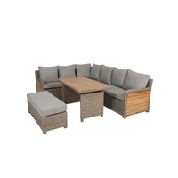 Lounge-Set Malia, halbrund Gartenmöbel-Set