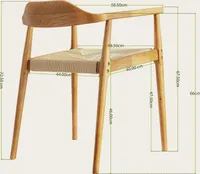 LIM HOME | Papierkordel Essstuhl aus massivem Eichenholz und natürlicher Papierschnur / Natur geölt