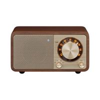 Sangean Genuine mini WR-7 cherry prenosné stolové retro rádio s Bluetooth