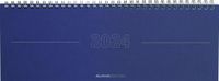 Kalender 2024 -Tisch-Querkalender Papyrus Blau 2024- 29,7 x 10,5cm