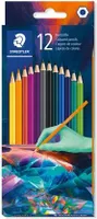 Pastelky "175 C", 12 barev, sada Multivesmír 1, šestihranné, STAEDTLER 175C12E2-1