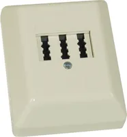 Gniazdo przyłączeniowe InLine® TAE, TAE-N/F/N, natynkowe