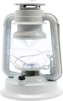 Laterne Sturmlaterne LED Licht Campinglampe dimmbar H 34 cm weiß