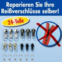 85er Reißverschluss Reparatur Kit Metall Zipper Schieber Zip Repairset+Zange DE 