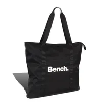Sportovní nákupní taška přes rameno Bench Black Twill Nylon 43x40x14 D2OTI305S