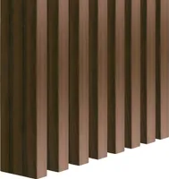 LAMEO Moderne Wandleisten Dekorative Lamellenwand | Durchbrochene Lamellen | WALNUSS | 2,2x7x275cm | Set 10 Stück
