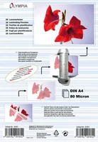 Olympia Laminierfolien DIN A4 80 micron (25 Stück)