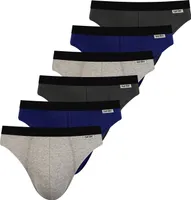 NUR DER unterhose unterwäsche basic klassisch Baumwolle Stretch navy/grau mel. M (Herren)