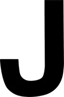 Klebebuchstabe "J" schwarz 35 mm