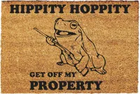 Giftstory Fußmatte Kokos Hippity Hoppity -Geschenk -Fussmatten Haustür - Willkommen Doormat - Lustig Türmatte - Größe: 60x40 cm