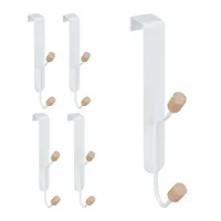 5 relaxdays Türhaken weiß