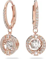 Swarovski Damen Ohrhänger Drop Weiß Roségold-Legierungsschicht UNA 5504753