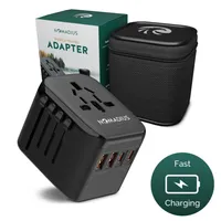 Nomadius Weltstecker – Reisestecker - Universal - 170+ Länder – Weltreiseadapter  - Reiseadapter - Schnelladung