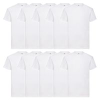 10er Pack Fruit of the Loom Valueweight T-Shirt, (SB10610360), Farbe:weiß, Größe:XL
