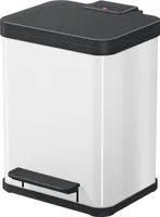 Tret-Abfalltrenner, Hailo Öko duo plus M, 2x9 Liter,weiß