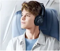 Anker Space Q45 Kopfhörer Verkabelt & Kabellos Kopfband Anrufe/Musik USB Typ-C Bluetooth Blau (A3040G31)
