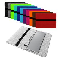 Sleeve Hülle für Archos 140 Cesium Tasche Filz Notebook Cover Laptop 14' Case, Farbe:Grau
