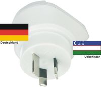Reiseadapter Usbekistan auf Deutschland - Skross 1.500209 Reisestecker - Usbe...