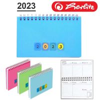 Herlitz Schreibtischkalender Mini Protect 2023, Jahr / Farbe:2023 / blau