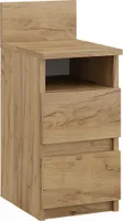 Vicco Nachttisch Monty, 25 x 59.1 cm mit 2 Schubladen, Goldkraft Eiche