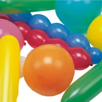 75 balónků různých barev "různých tvarů", extra velké