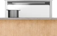 Klarstein Royal Flush Eco Downdraft Dunstabzugshaube - A++ Energieeffizient, 720 m³/h Abluft, Touch-Bedienfeld, LED-Beleuchtung, Edelstahl & Glas, 52 dB Geräuschpegel